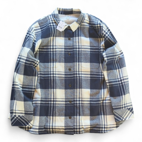 J.Crew Plaid Sherpa Lined Flannel Camp Jacket | Cozy Cabin Wear 2X NWT - Picture 5 of 13